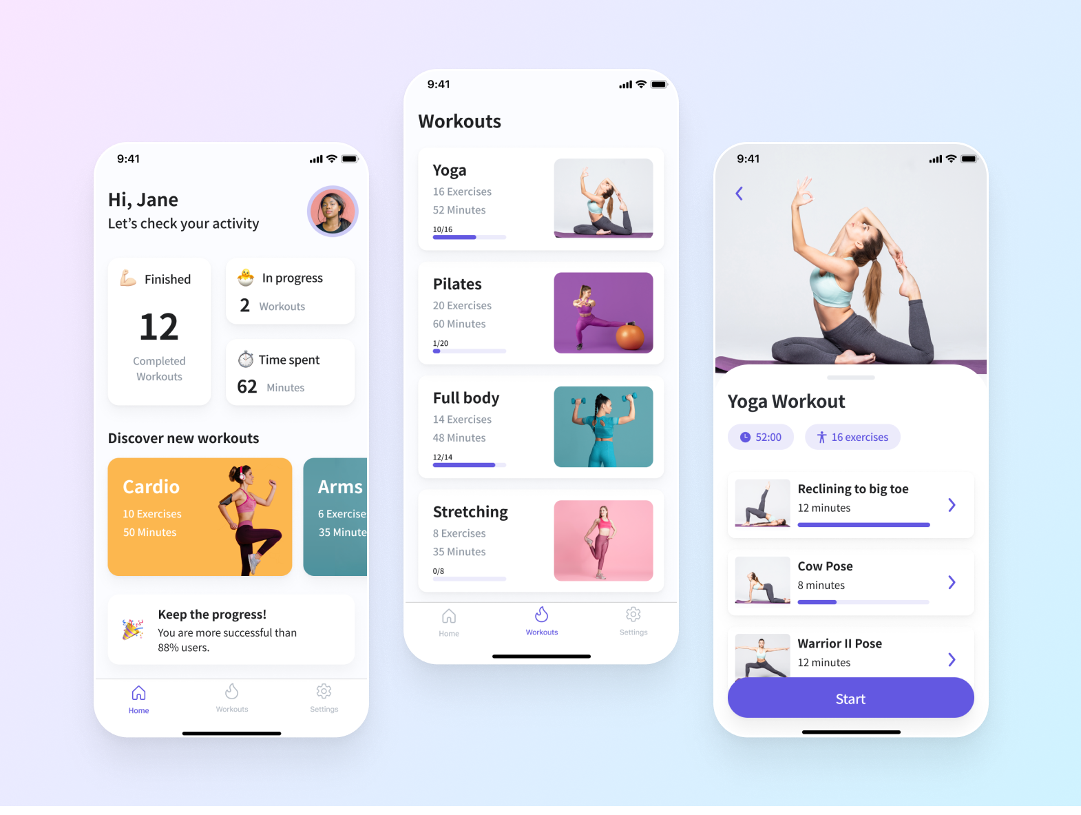 Keep Fit. UI Design for Fitness Apps
