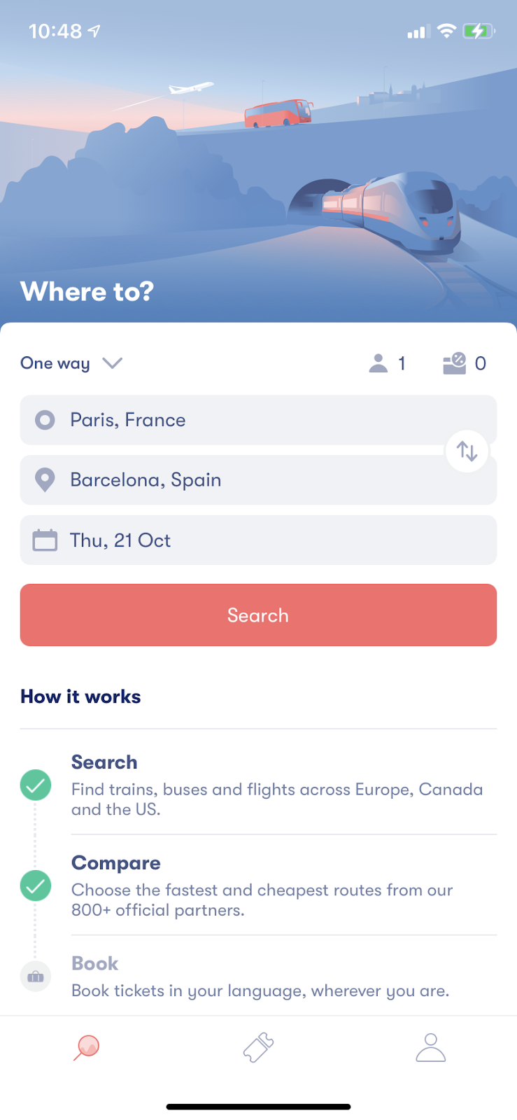 travel app example