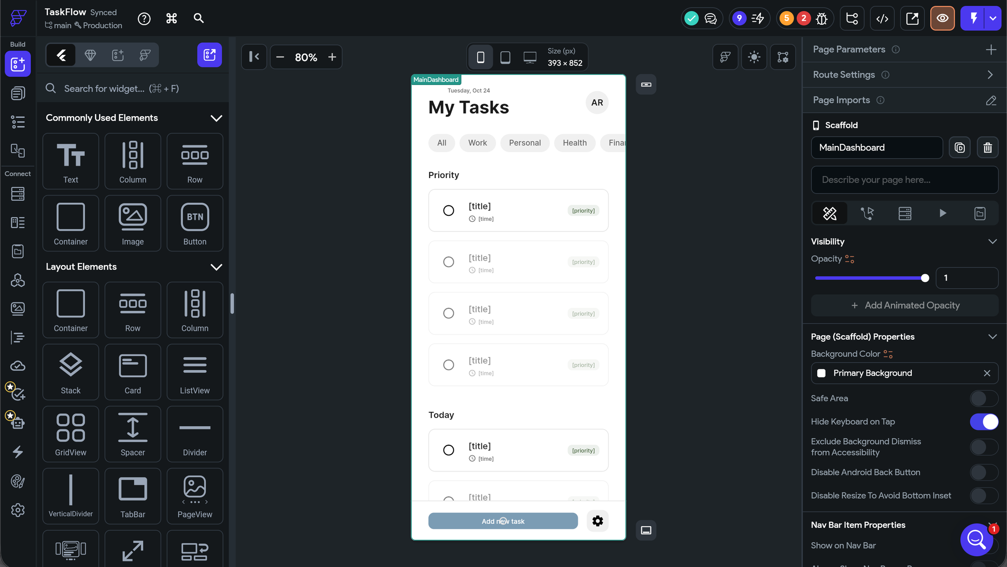 FlutterFlow generates code based on its own rigid structure.
