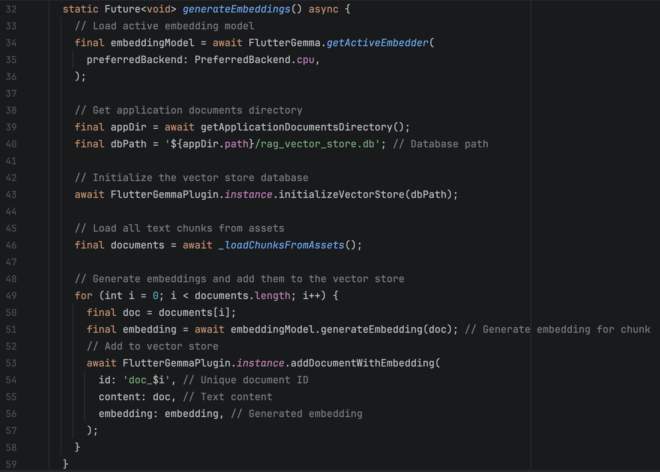 Genereting embeddings